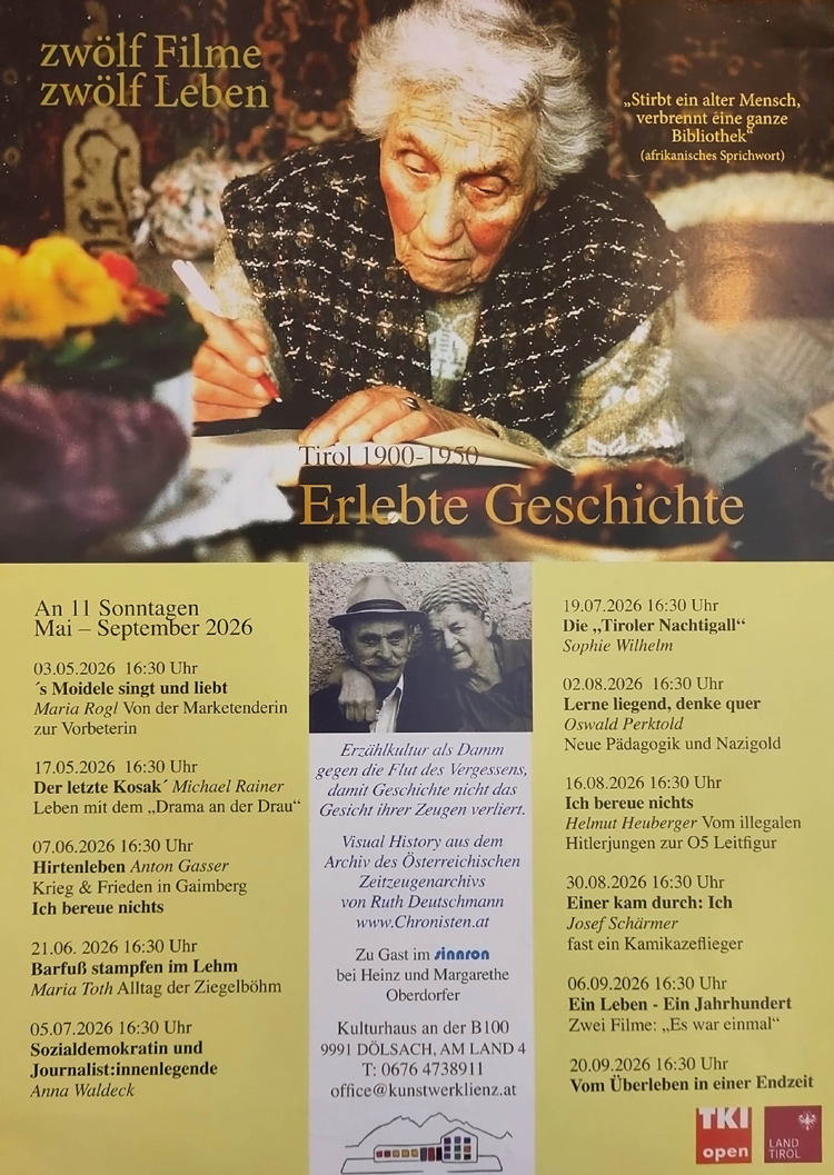 Veranstaltungen im Kulturhaus sinnron